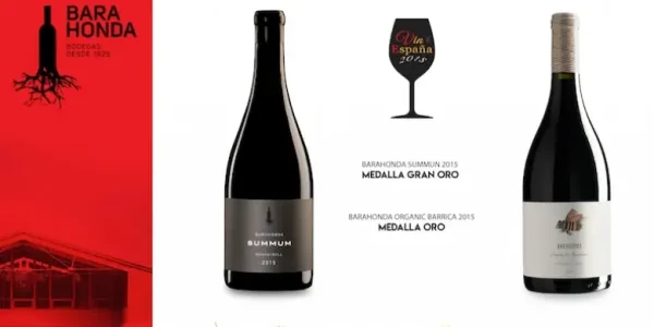 Los vinos Summun 2015 y Organic Barrica 2015 de Barahonda premiados en Vinespaña 2018